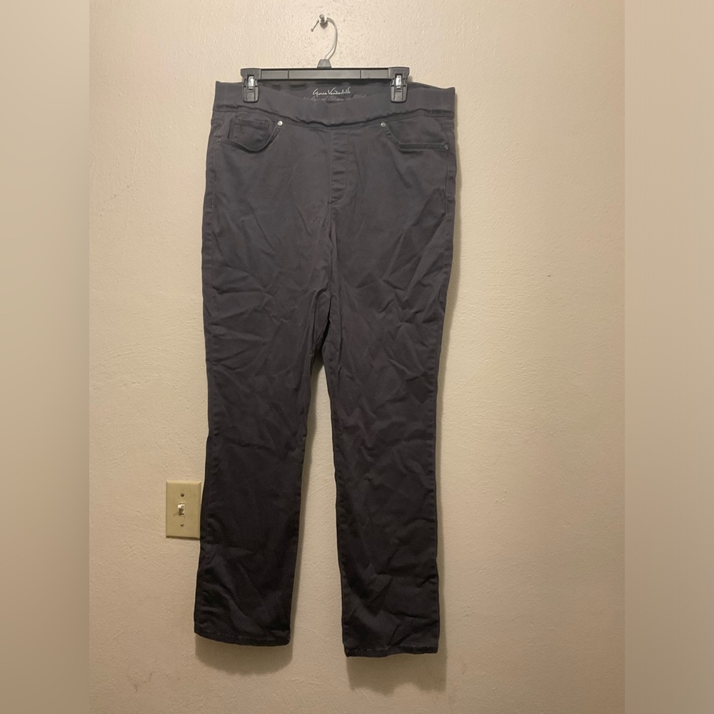 Gray straight leg stretch jeans/pants, universal pants, casual pants, gothmall